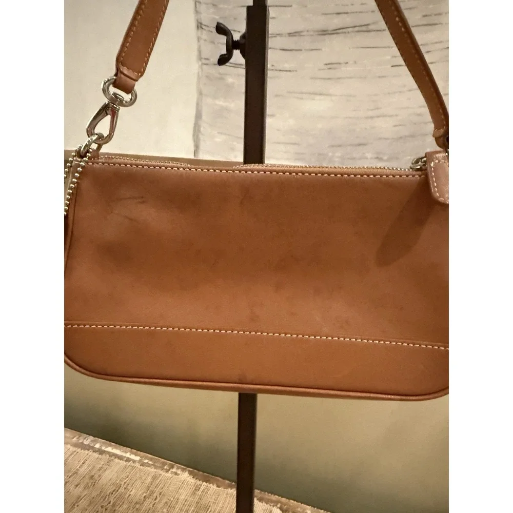 Vintage Coach Demi Hampton Leather Wear Bag Saddle Leather 7785 Shoulder Brown - Picture 8 of 16